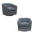 Wholesale Navy Fabric Swivel Armed Accent Chair